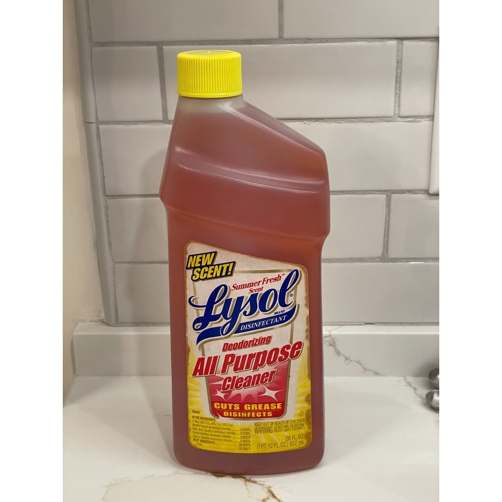 Vintage Lysol All Purpose Cleaner‎ Summer Fresh Scent Deodorizing 28 fl oz Full